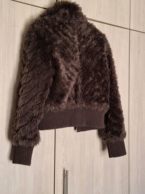 Fur jacket medium warm like new brown No.Small