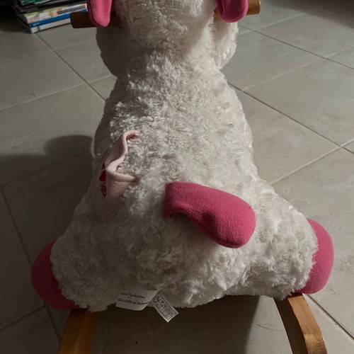 Wooden rocking animal used activity toy