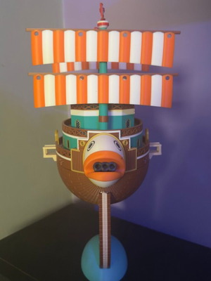 3D Printed Πλοίο Baratie One Piece με βάση