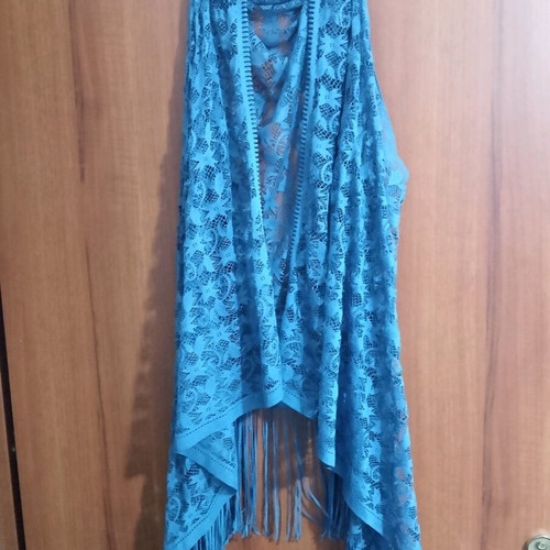Blue mesh kimono used, size S