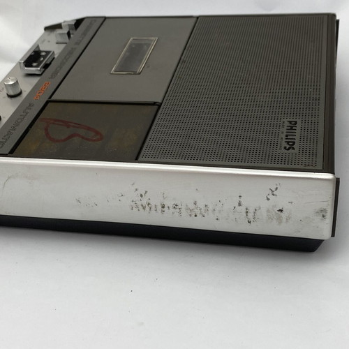Philips N2204 vintage portable cassette recorder used