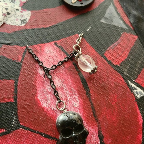 Painting new, small 25x30cm punk decora yammi kawaii goth bunny