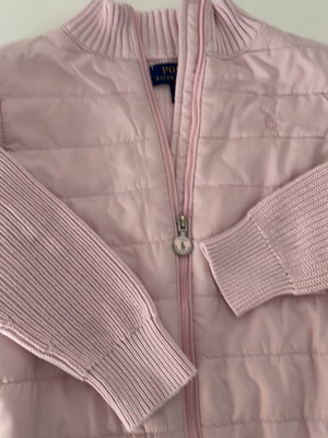 Ralph Lauren knitted quilted jacket like new pink age 4