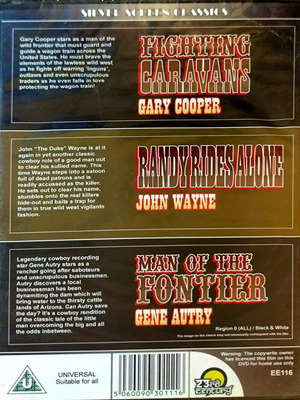 Συλλογή 3 κλασικών ταινιών DVD: Fighting Caravans, Randy Rides Alone, Man of the Frontier