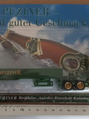 Truck - Articulated lorry in H0 scale - beer advertisement with bottle and ice mountain - Kapuziner