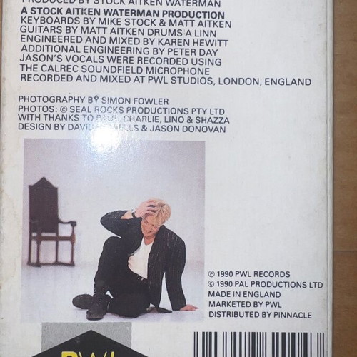 Jason Donovan cassette like new, rare maxi single