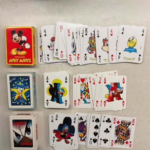 Collectible comic playing cards genuine like new condition