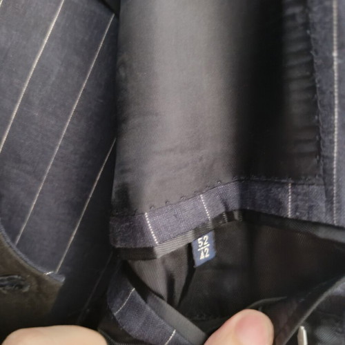 Massimo Dutti men's suit 100% linen like new, blue, size 52 jacket 42 pants
