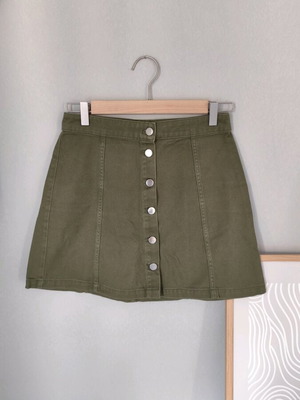 Mini high-waisted skirt in denim fabric new size M