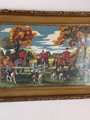 Κάδρο κεντητό στο χέρι με κορνίζα σαν καινούργιο