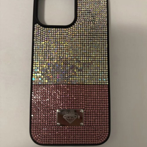 Iphone 16 Pro Max silicone case with rhinestones, like new