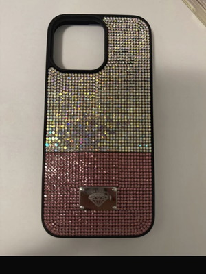 Iphone 16 Pro Max silicone case with rhinestones, like new