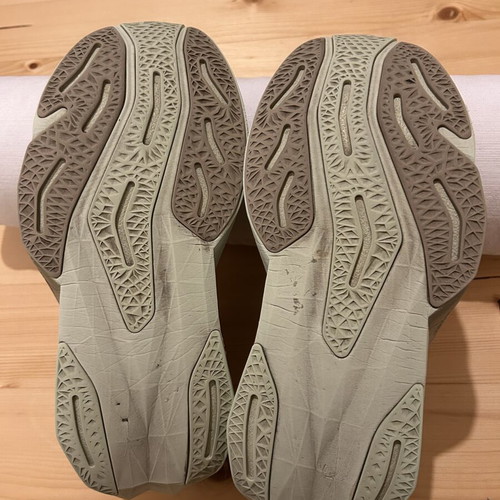 New Balance men's athletic shoes, grey beige, size 45