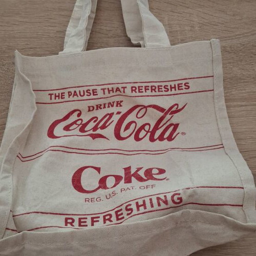 Coca-Cola canvas tote bag with retro design