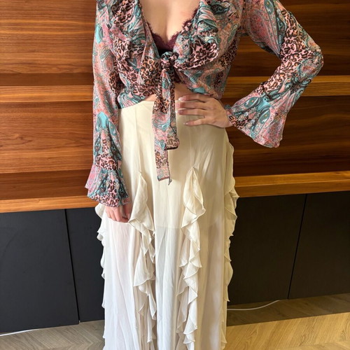 Iraida skirt new, maxi, cream, medium size