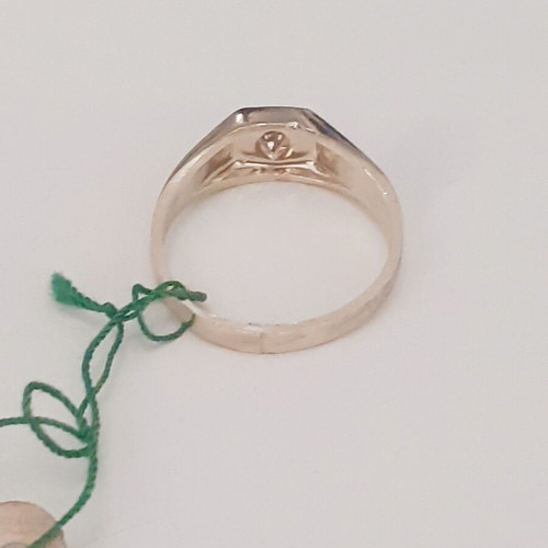 Vintage ring with ciel stone from the 60s, new, gold color