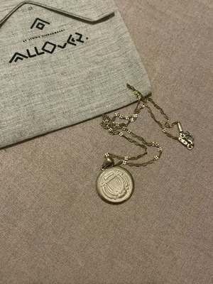 Μεταλλικό μενταγιόν Allover by Athina Oikonomakou 925 χρυσό like new