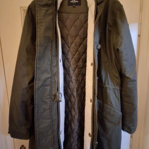 S.Oliver Double Coat new, khaki, size 2XL