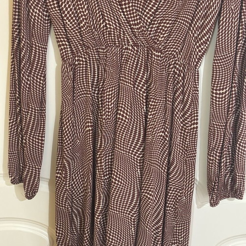 Cruise dress burgundy white like new, size S