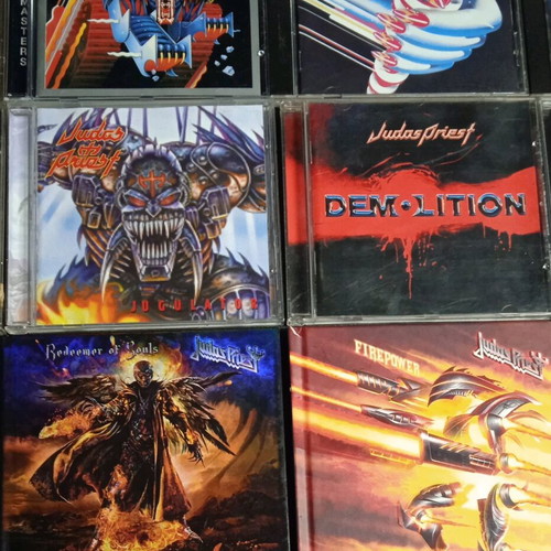 Judas Priest CD discography used, pack with Metalogy boxset and Unleashed in the East '79