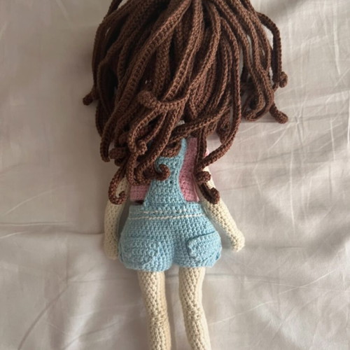 Handmade Amigurumi Doll like new with removable clothes