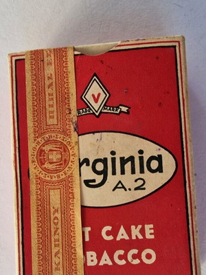 Virginia A.2 cigarette box, vintage Greek tobacco packaging