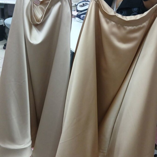Crepe satin skirts new, gold and nude, size small