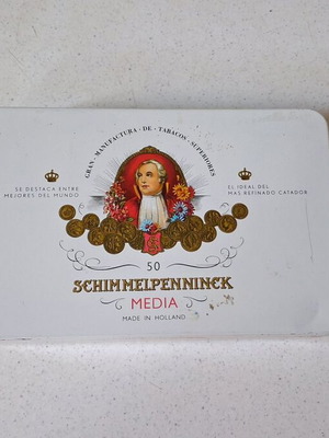 Μεταλλικό κουτί πούρων Schimmelpenninck Media για 50 πούρα με λιθογραφικά γραφικά