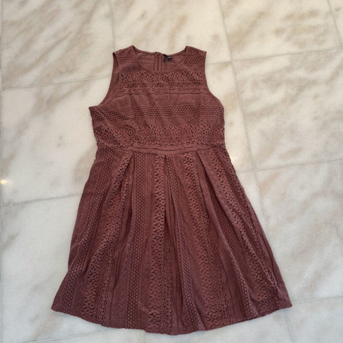 Vero Moda Dusty Rose Lace Sleeveless Dress XL like new