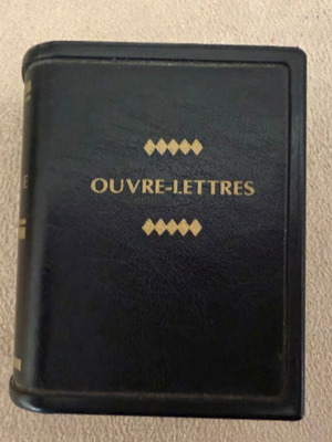 Ouvre Lettres ανοιχτήρι επιστολών σαν καινούργιο, vintage σε σχήμα βιβλίου