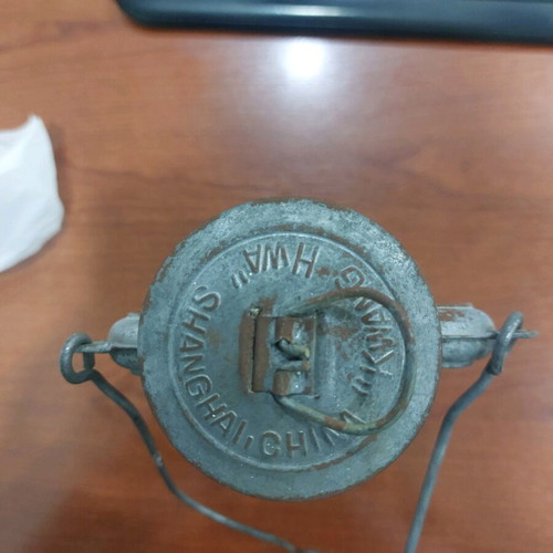 Vintage metal oil lantern used, industrial decorative