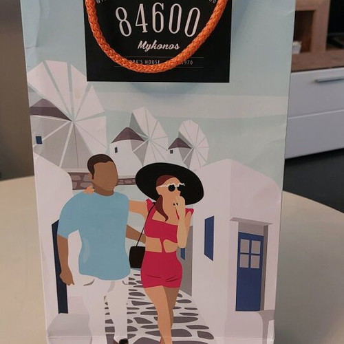 Collectible Mykonos 84600 Gift Bag used for Wine/Drink
