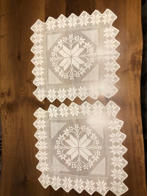 Handmade set of 2 small and 1 large doilies