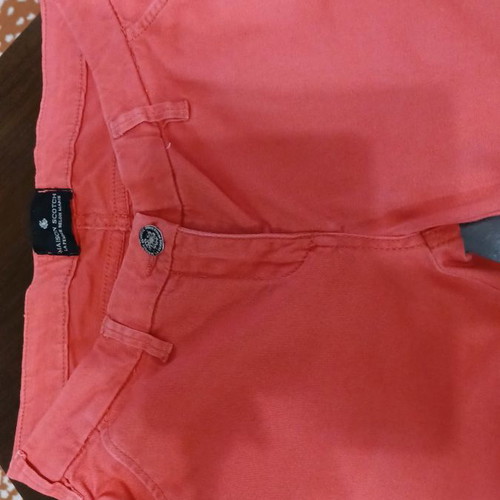 Maison Scotch women's chinos pants used, coral red, size S