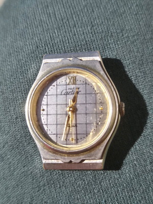 Cartier vintage watch used, unisex, gold and silver