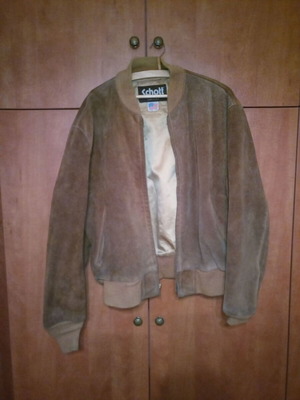 Bomber jacket Schott από ποιοτικό goat suede μεταχειρισμένο, μέγεθος 48 καφέ