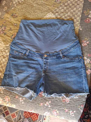 Σορτσάκι τζίν εγκυμοσύνης H&M μεταχειρισμένο, νούμερο L 40, μπλε
