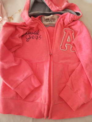 Girls' pink hoodie jacket, size 7-8