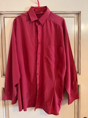 Oversized vintage shirt used, red, size XXL