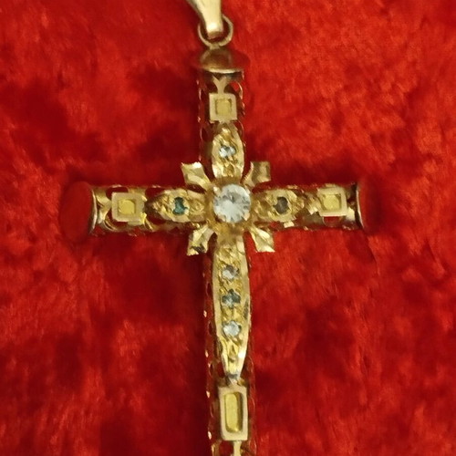 Gold cross Apefthon like new, old large 1960