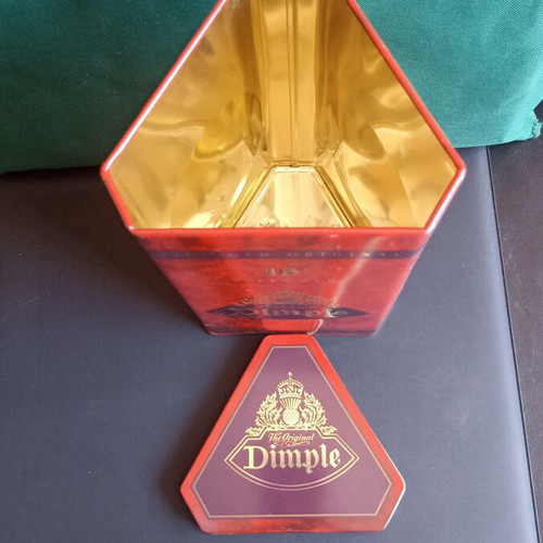 Vintage Dimple Whisky Tin Box 90s, like new