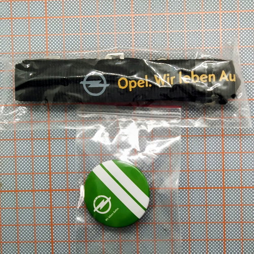 Opel accessories lanyard keychain and badge new