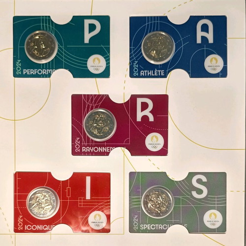 Olympic Games France Coincards Complete Set 2021-2024, new