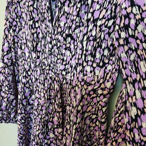 Slim fitted dress black-purple (unworn)