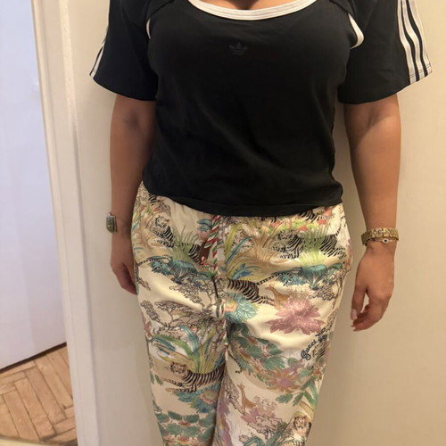 Adidas Cut-out Cali Tee black white size L like new