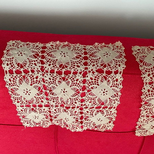 Set of 3 handmade crocheted table runners, new