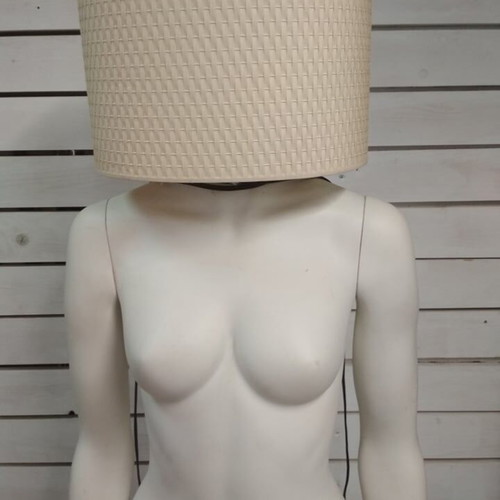Floor lamp like new, decorative mannequin model