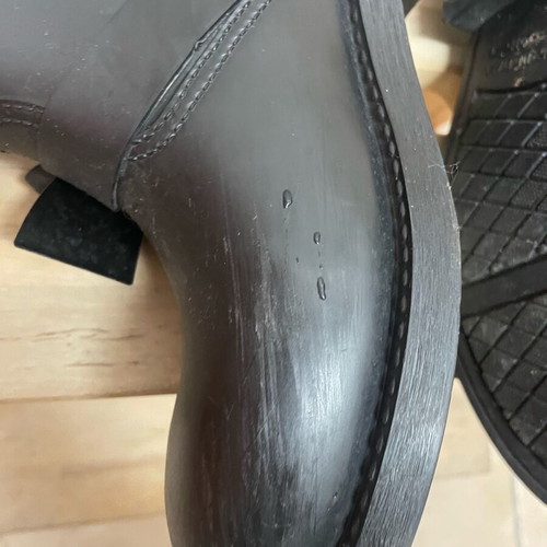 Women's black galoshes boots size 39 like new with signs of use