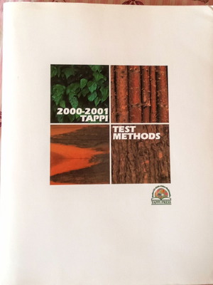 TAPPI Technology Park 200-01 Test Methods book like new in English