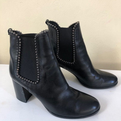 Philippe Lang leather ankle boots size 40, like new, black